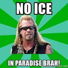 no ice in paradise Brah! - dog the bounty hunter | Meme Generator