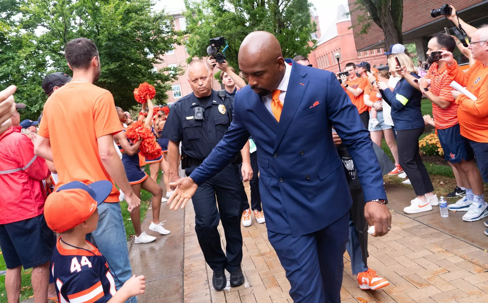 Coach Fran beginning the Quad Walk