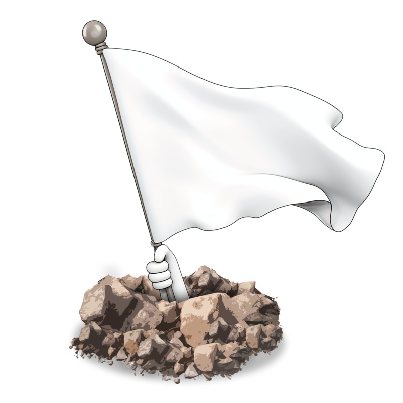 Waving the White Flag | Great PowerPoint ClipArt for Presentations -  PresenterMedia.com