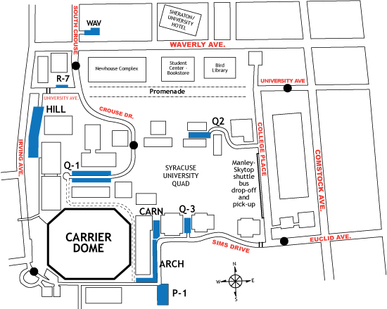 Carrier Dome Parking Map Important Parking Changes for SU Football | Syracusefan.com