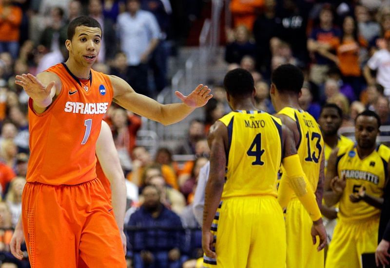 Michael Carter-Williams #1 arguing a call