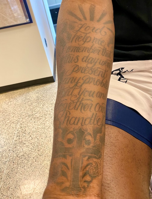 Naheem McLeod's tattoo