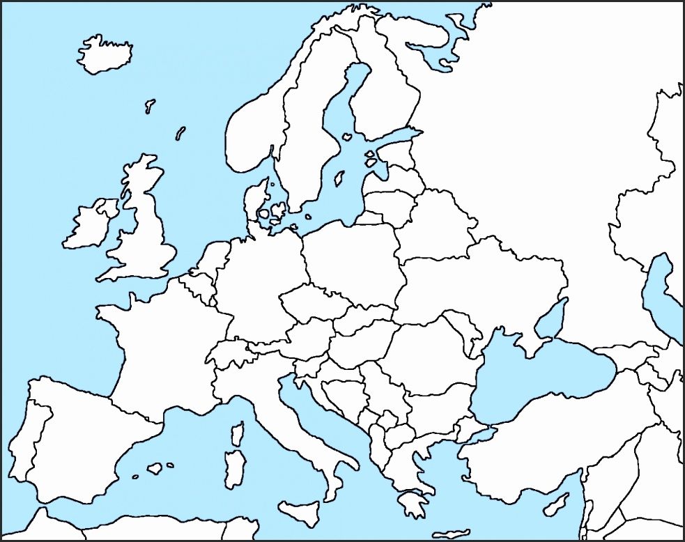 Image result for map of europe without names