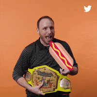 hungry joey chestnut GIF by Twitter
