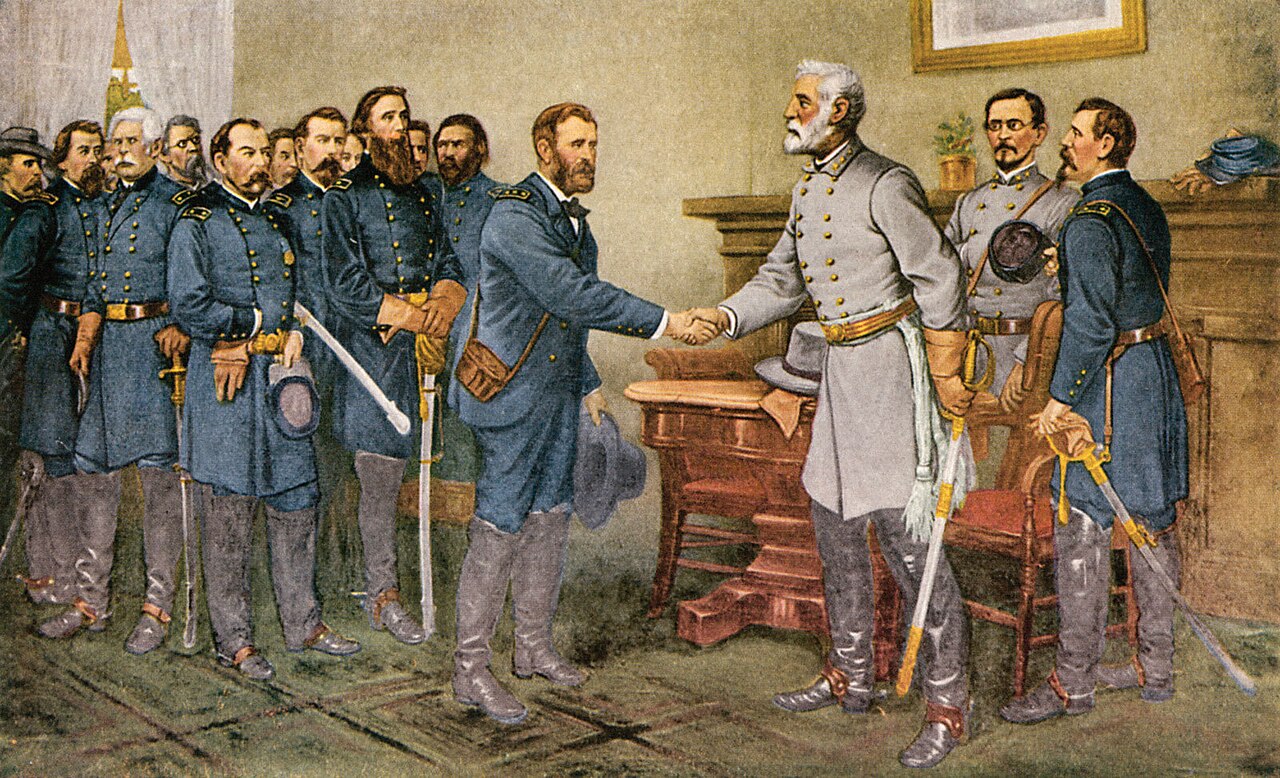 1280px-General_Robert_E._Lee_surrenders_at_Appomattox_Court_House_1865.jpg